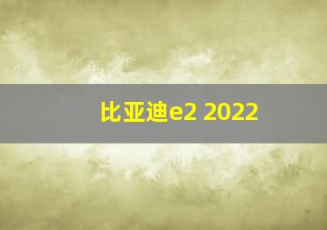 比亚迪e2 2022